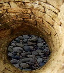 rocks in well